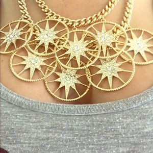 Gold Chain Starburst Necklace by RJ Raziano. Stunning. Rare.